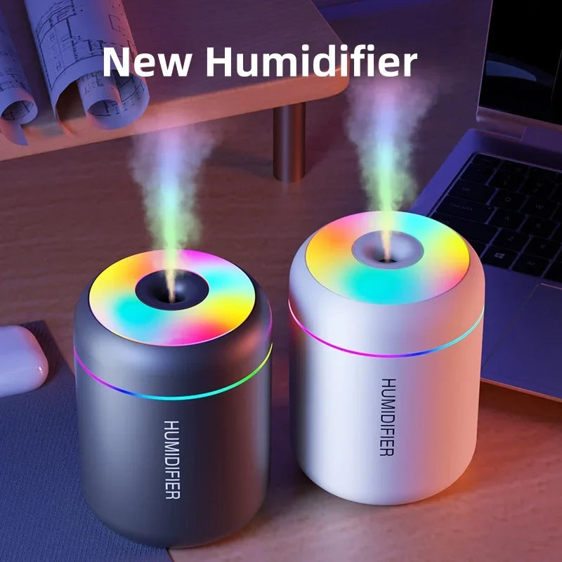 Minihumidificador de aire USB de 180 ml, difusor de aromas eléctrico, purificador de aceites esenciales, generador de niebla de aromaterapia, luces para coche, casa y dormitorio