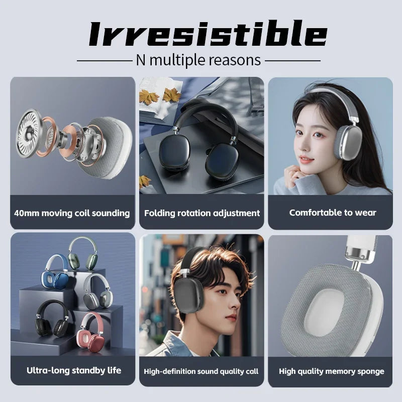 2025 NEW Air Max Bluetooth Earphone Over ear Wireless Headset stereo surround gaming Headphone For Apple Iphone Xiaomi Phone